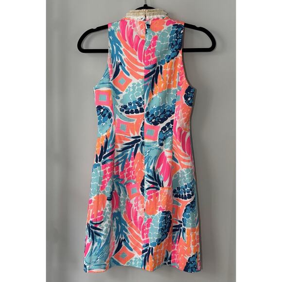 Lilly Pulitzer Alexa Shift Dress 00 Goombay Smashed Tropical Preppy Beachy - Picture 3 of 16